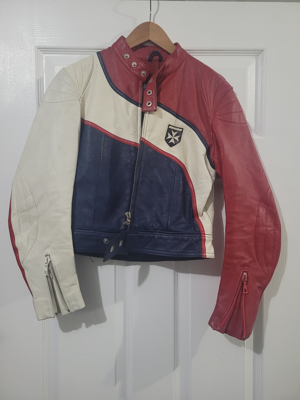 Bill Kaulitz Tokio Hotel Motorcycle Leather Jacket Vintage 80s Harro Tricolor
